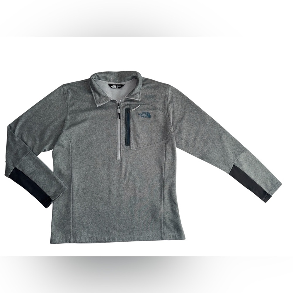 Men's North Face Gray Black Canyonlands 1/2-Zip Pullover Size Large CUG0